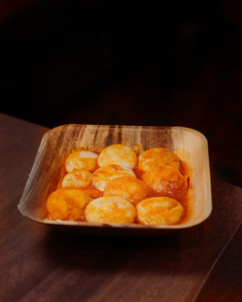 Mini Button Idlis In Sambar Dip